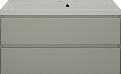 Style Line Тумба под раковину Манхэттен 100 Plus подвесная эмаль олива матовая – фотография-8